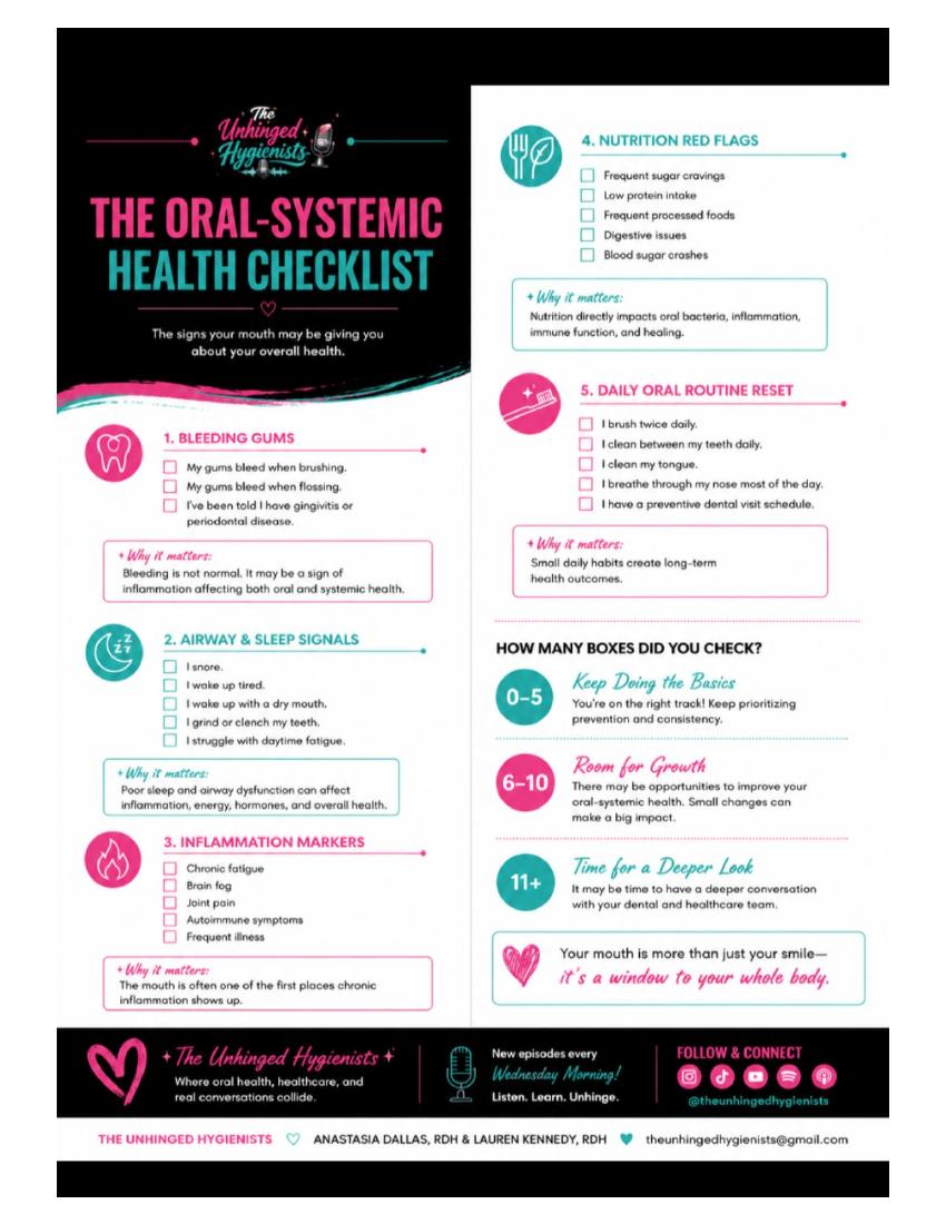 Preview of the Oral-Systemic Health Checklist